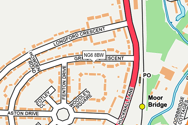 NG6 8BW map - OS OpenMap – Local (Ordnance Survey)