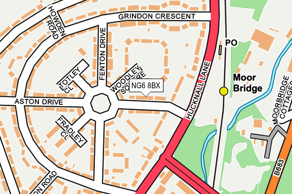 NG6 8BX map - OS OpenMap – Local (Ordnance Survey)