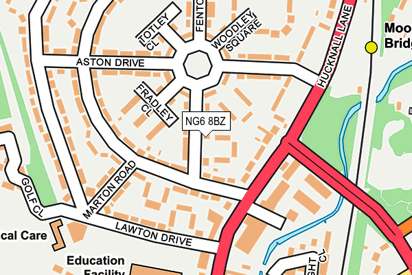 NG6 8BZ map - OS OpenMap – Local (Ordnance Survey)