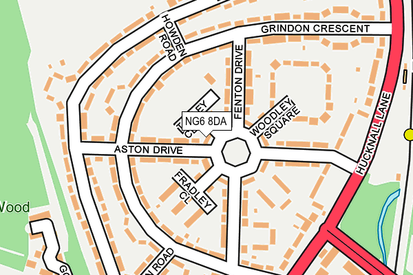 NG6 8DA map - OS OpenMap – Local (Ordnance Survey)