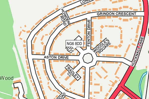 NG6 8DD map - OS OpenMap – Local (Ordnance Survey)