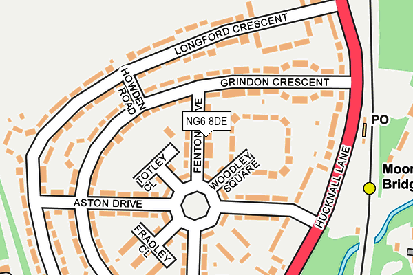 NG6 8DE map - OS OpenMap – Local (Ordnance Survey)