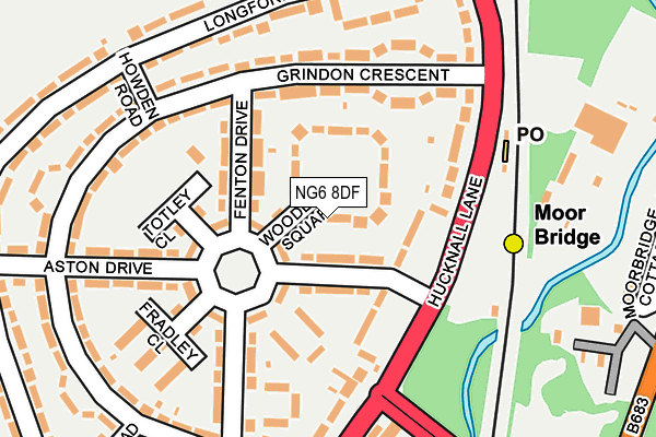 NG6 8DF map - OS OpenMap – Local (Ordnance Survey)