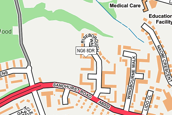 NG6 8DR map - OS OpenMap – Local (Ordnance Survey)