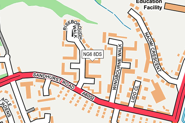 NG6 8DS map - OS OpenMap – Local (Ordnance Survey)