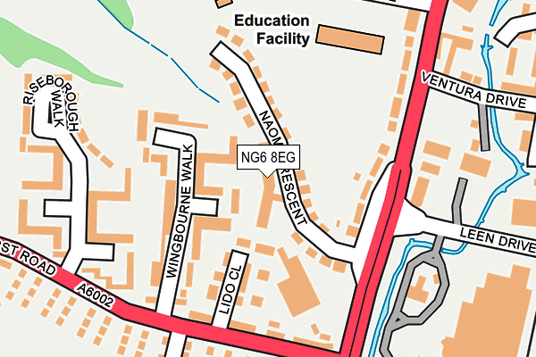 NG6 8EG map - OS OpenMap – Local (Ordnance Survey)