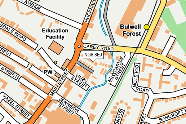 NG6 8EJ map - OS OpenMap – Local (Ordnance Survey)