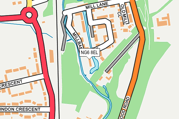 NG6 8EL map - OS OpenMap – Local (Ordnance Survey)