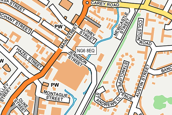 NG6 8EQ map - OS OpenMap – Local (Ordnance Survey)