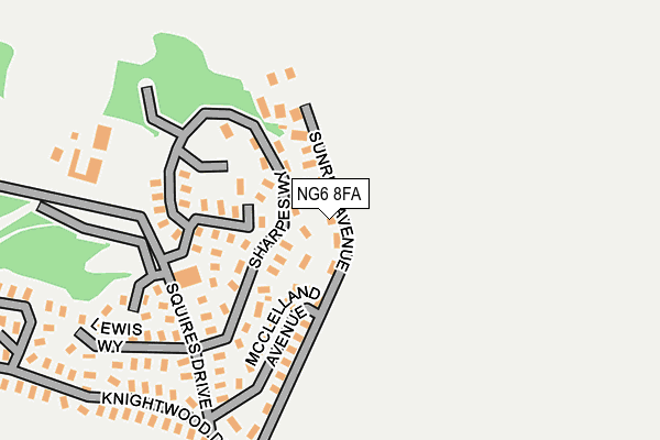 NG6 8FA map - OS OpenMap – Local (Ordnance Survey)