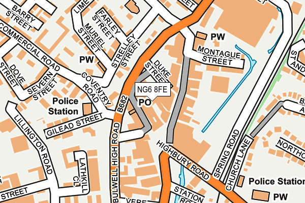 NG6 8FE map - OS OpenMap – Local (Ordnance Survey)