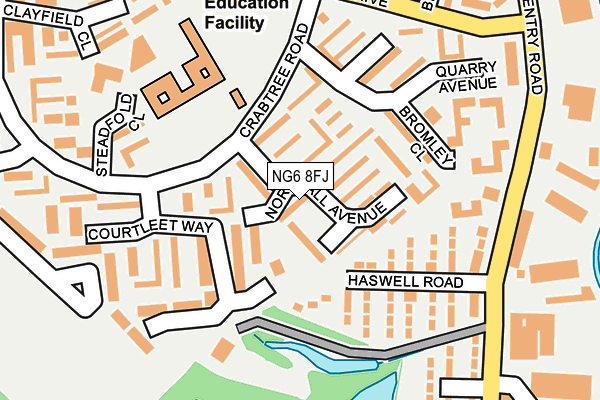 NG6 8FJ map - OS OpenMap – Local (Ordnance Survey)