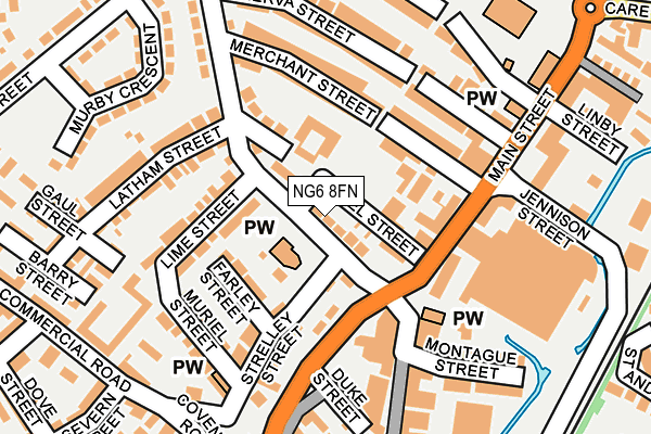 NG6 8FN map - OS OpenMap – Local (Ordnance Survey)