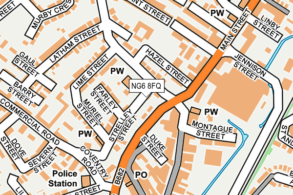 NG6 8FQ map - OS OpenMap – Local (Ordnance Survey)