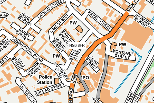 NG6 8FR map - OS OpenMap – Local (Ordnance Survey)