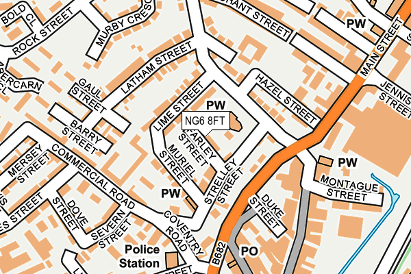 NG6 8FT map - OS OpenMap – Local (Ordnance Survey)