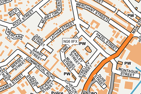 NG6 8FX map - OS OpenMap – Local (Ordnance Survey)