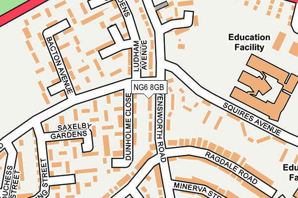 NG6 8GB map - OS OpenMap – Local (Ordnance Survey)