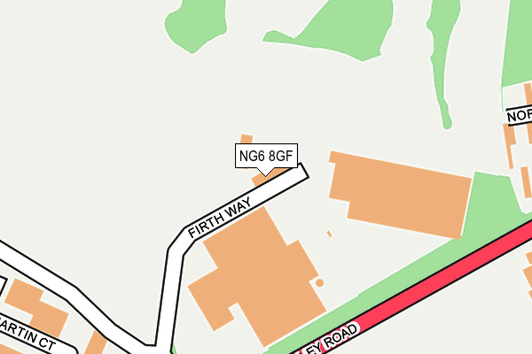 NG6 8GF map - OS OpenMap – Local (Ordnance Survey)