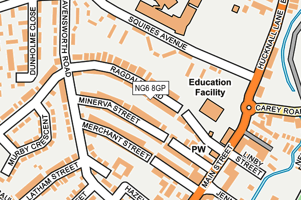 NG6 8GP map - OS OpenMap – Local (Ordnance Survey)