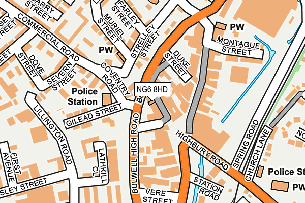 NG6 8HD map - OS OpenMap – Local (Ordnance Survey)