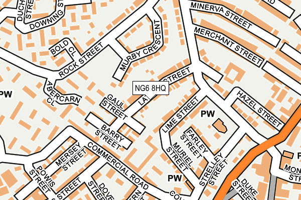 NG6 8HQ map - OS OpenMap – Local (Ordnance Survey)