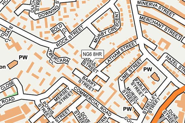 NG6 8HR map - OS OpenMap – Local (Ordnance Survey)