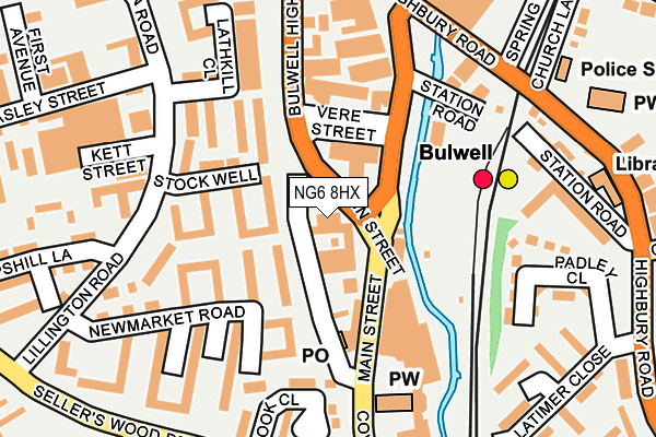 NG6 8HX map - OS OpenMap – Local (Ordnance Survey)