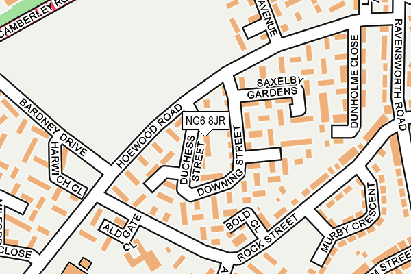 NG6 8JR map - OS OpenMap – Local (Ordnance Survey)