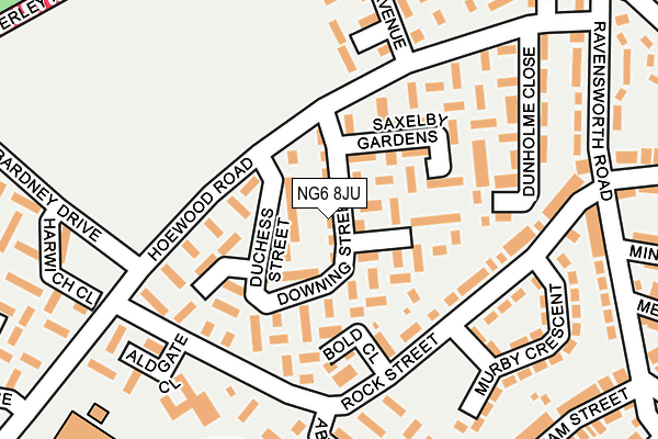 NG6 8JU map - OS OpenMap – Local (Ordnance Survey)