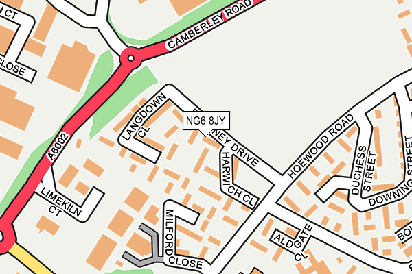NG6 8JY map - OS OpenMap – Local (Ordnance Survey)