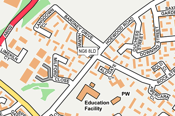 NG6 8LD map - OS OpenMap – Local (Ordnance Survey)