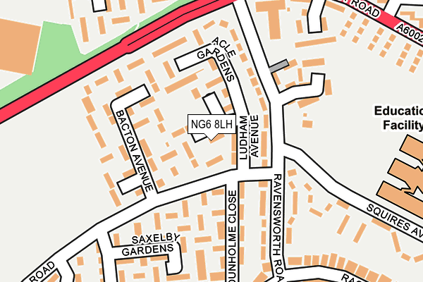NG6 8LH map - OS OpenMap – Local (Ordnance Survey)