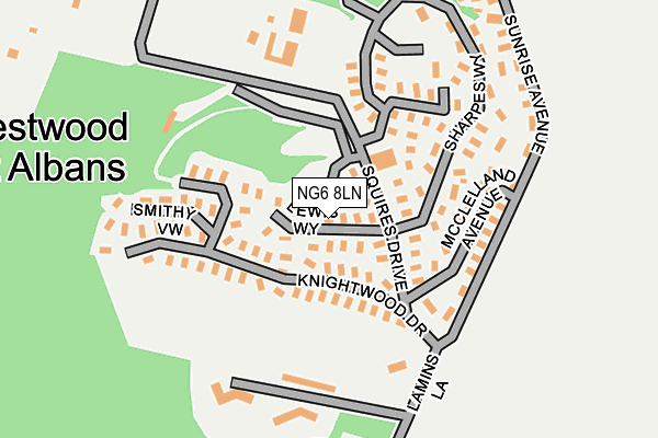 NG6 8LN map - OS OpenMap – Local (Ordnance Survey)