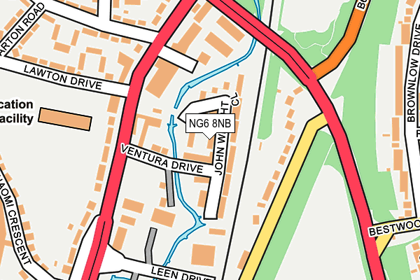 NG6 8NB map - OS OpenMap – Local (Ordnance Survey)