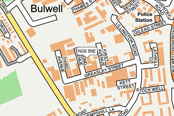 NG6 8NE map - OS OpenMap – Local (Ordnance Survey)