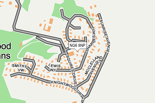 NG6 8NP map - OS OpenMap – Local (Ordnance Survey)