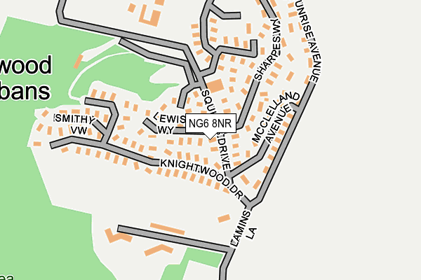 NG6 8NR map - OS OpenMap – Local (Ordnance Survey)