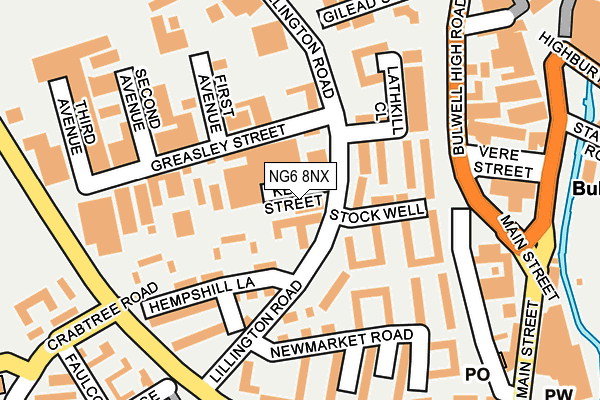 NG6 8NX map - OS OpenMap – Local (Ordnance Survey)