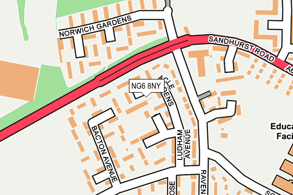 NG6 8NY map - OS OpenMap – Local (Ordnance Survey)