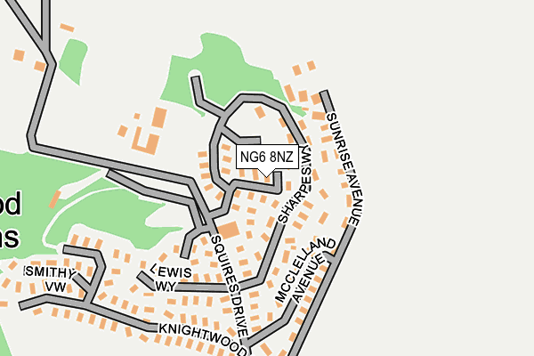 NG6 8NZ map - OS OpenMap – Local (Ordnance Survey)