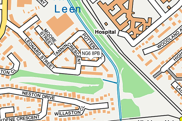 NG6 8PB map - OS OpenMap – Local (Ordnance Survey)