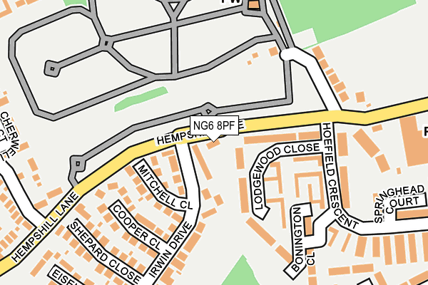 NG6 8PF map - OS OpenMap – Local (Ordnance Survey)