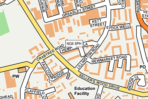 NG6 8PH map - OS OpenMap – Local (Ordnance Survey)