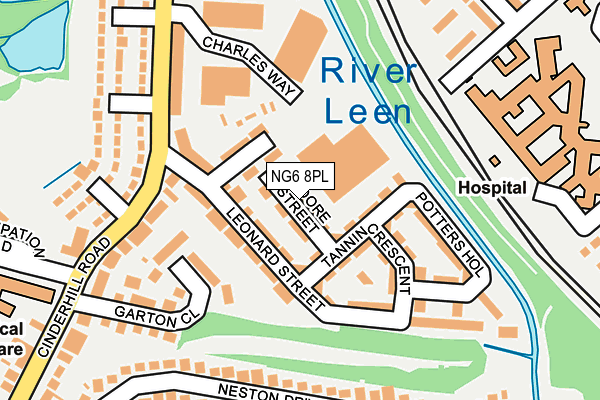 NG6 8PL map - OS OpenMap – Local (Ordnance Survey)