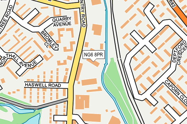 NG6 8PR map - OS OpenMap – Local (Ordnance Survey)