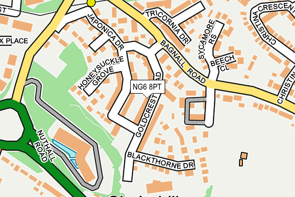 NG6 8PT map - OS OpenMap – Local (Ordnance Survey)