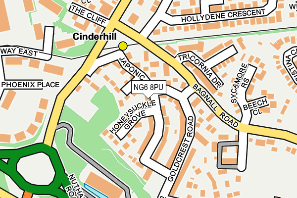 NG6 8PU map - OS OpenMap – Local (Ordnance Survey)