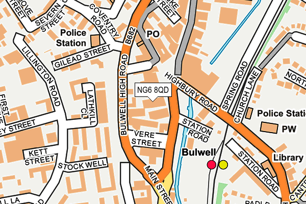 NG6 8QD map - OS OpenMap – Local (Ordnance Survey)