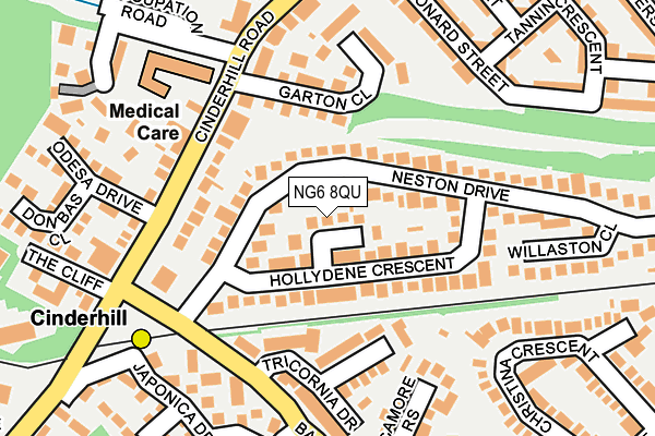 NG6 8QU map - OS OpenMap – Local (Ordnance Survey)